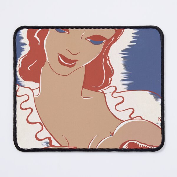Item preview, Vintage WPA Art Deco Poster | 1930s Mother & Child Health | Patriotic Red White Blue Nursery Decor | Breastfeeding Advocacy Print designed and sold by artofuniverse.