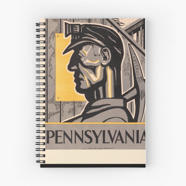 Item preview, Vintage WPA Coal Mining Art Poster | Pennsylvania Miner | Art Deco Industrial Decor | Federal Art Project | Historic Print designed and sold by artofuniverse.