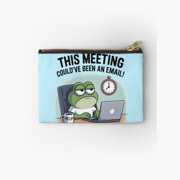 Item preview, This Meeting Could've Been an Email Funny Office Frog Design - Zoom Fatigue in corporate life designed and sold by YourSocialBae.