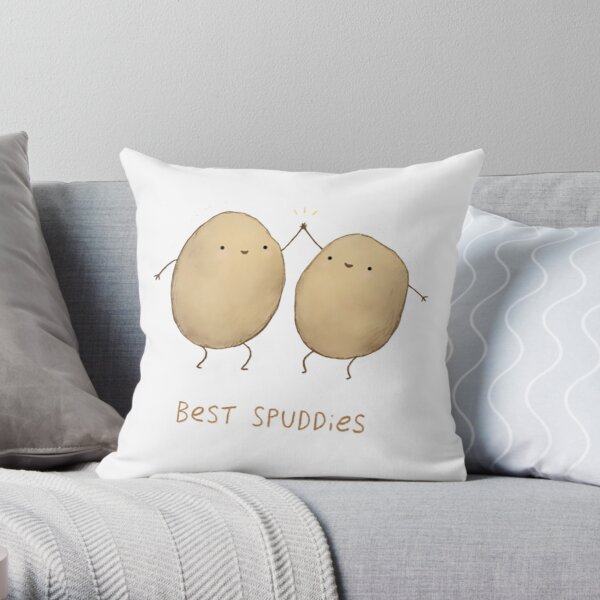 Best Spuddies Vegan Throw Pillow