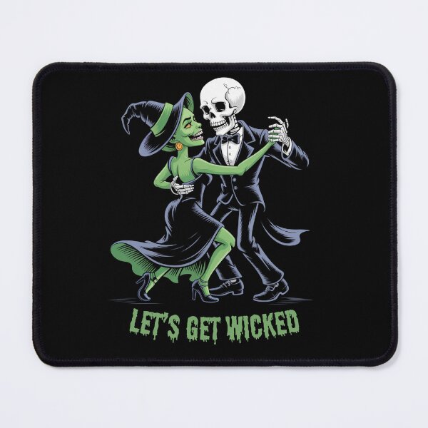 Item preview, Let’s Get Wicked – Skeleton & Witch Tango Halloween designed and sold by Snark Town Tees.