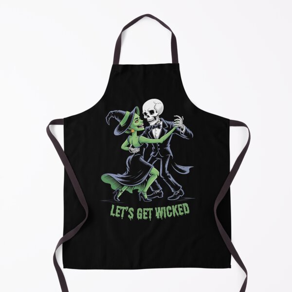 Item preview, Let’s Get Wicked – Skeleton & Witch Tango Halloween designed and sold by Snark Town Tees.