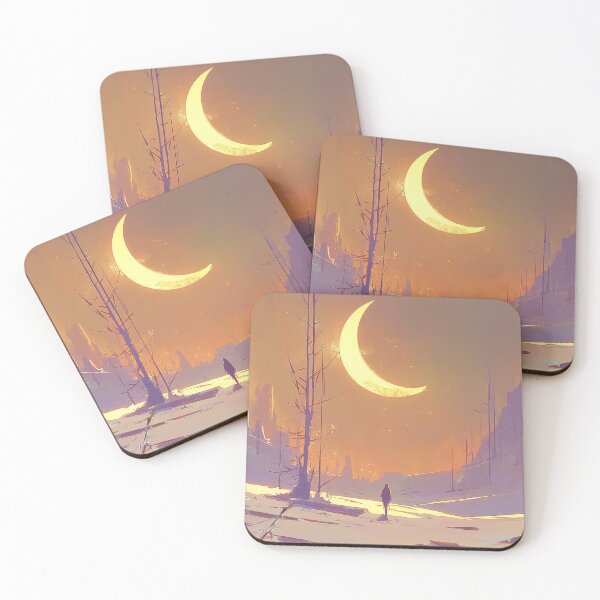 Item preview, Wanderer Beneath the Crescent Moon designed and sold by Dusk Atelier.