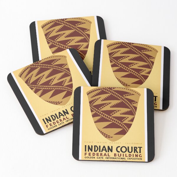 Item preview, Vintage 1939 Golden Gate Exposition Poster | Indian Court Pomo Basket Art | San Francisco Federal Building | Historic Decor designed and sold by artofuniverse.