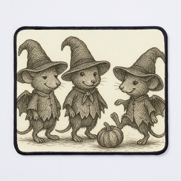 Item preview, Halloween witch mice designed and sold by SeasonsofJess.