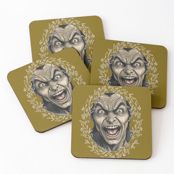 Item preview, Maniacal Scream Face — Gritty Comic Portrait (Dark Art Illustration) designed and sold by Feel It All Club.