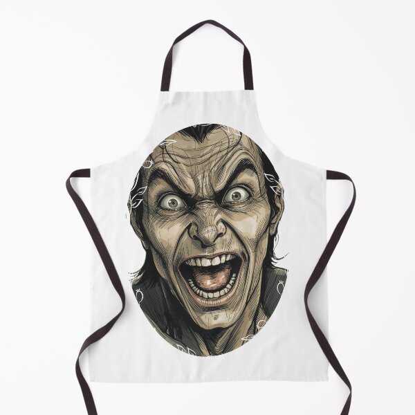 Item preview, Maniacal Scream Face — Gritty Comic Portrait (Dark Art Illustration) designed and sold by Feel It All Club.