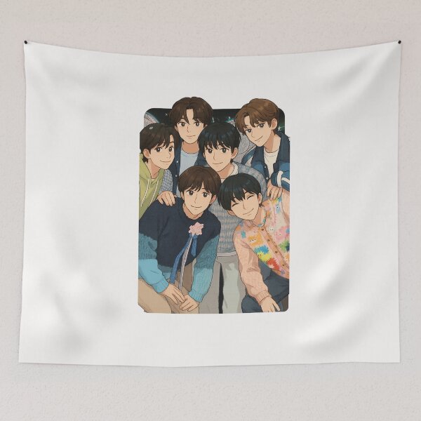 Item preview, NCT WISH Name Cartoon illustration Collage K-pop Group designed and sold by AJUNICE STUDIO.