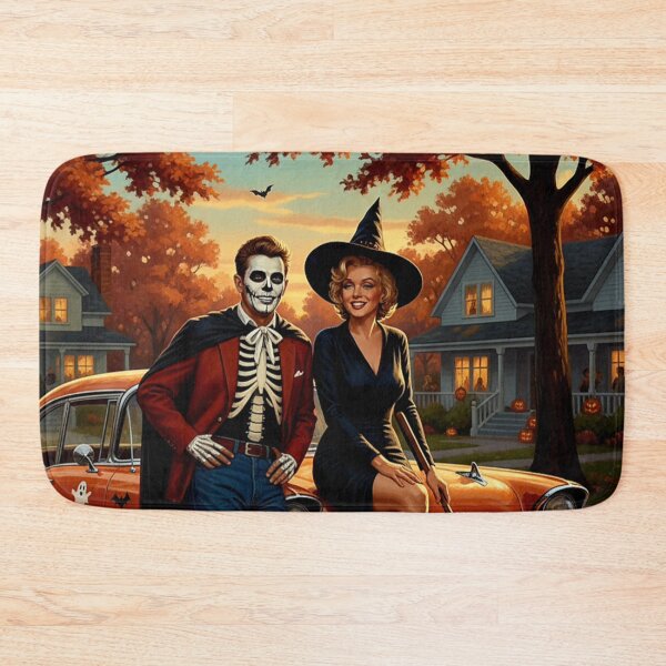 Item preview, James Dean & Marilyn Monroe - Retro Halloween Glamour Art designed and sold by Art's Diner.