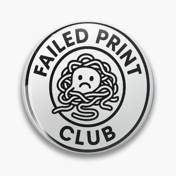 Item preview, Failed Print Club – 3D Printing Spaghetti Badge designed and sold by Orca Chuckle Studios.