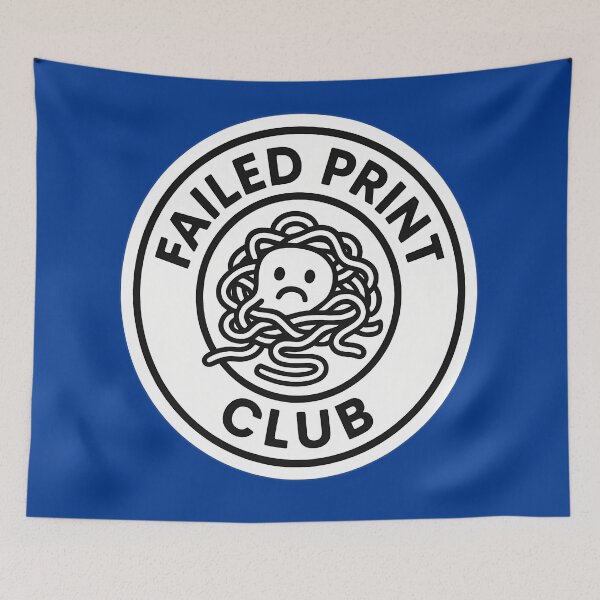 Item preview, Failed Print Club – 3D Printing Spaghetti Badge designed and sold by Orca Chuckle Studios.