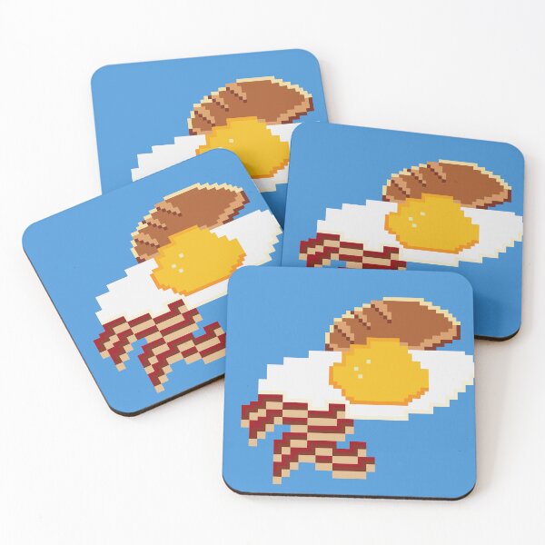 Item preview, Pixel Art Breakfast with Egg and Bacon designed and sold by AdrianaOliveira.
