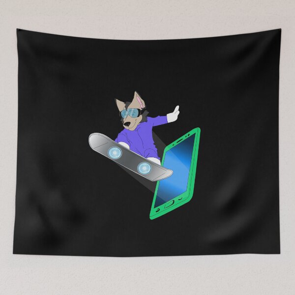 Item preview, Snowboarder Jumping from Phone designed and sold by AdrianaOliveira.