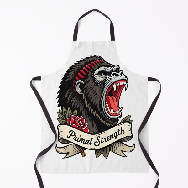 Item preview, Primal Strength – Neo-Traditional Gorilla designed and sold by FlowingInkArt.