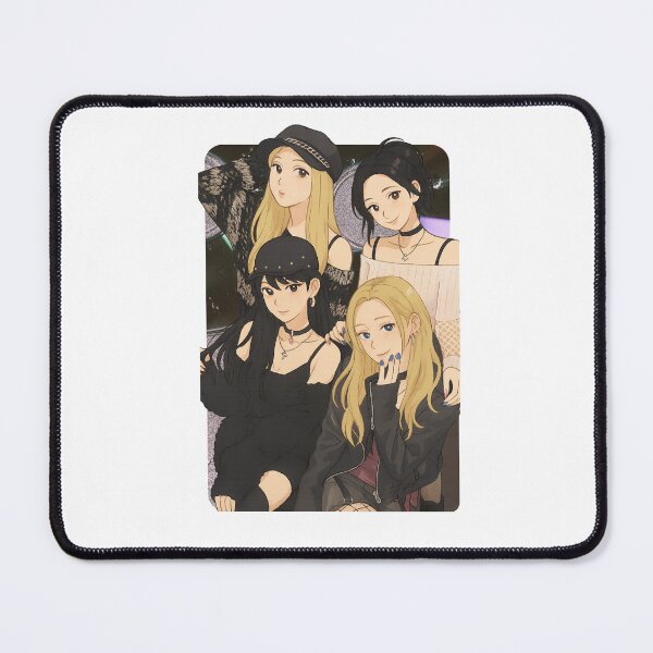 Item preview, Aespa Cartoon Illustration Group Members Kpop Collage Design designed and sold by HELL0WBELLO.