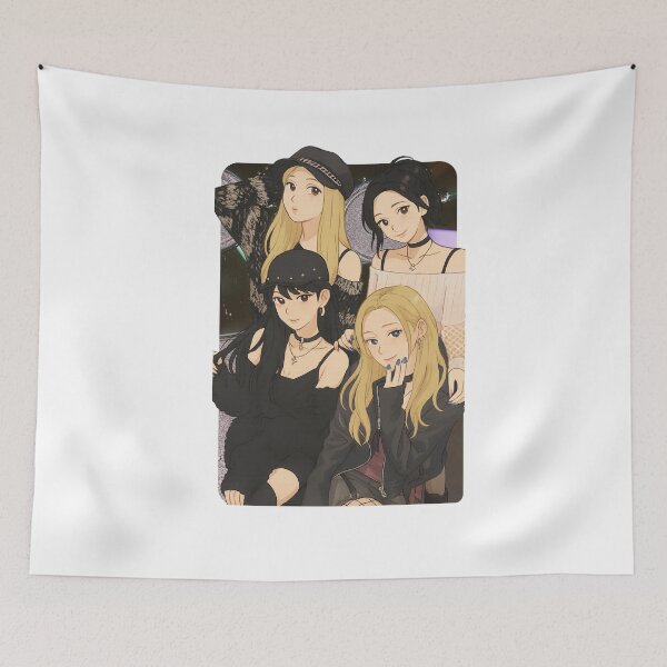Item preview, Aespa Cartoon Illustration Group Members Kpop Collage Design designed and sold by HELL0WBELLO.