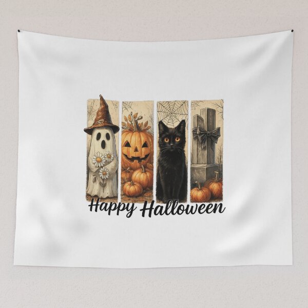 Item preview, Happy Halloween Brush Lettering Design designed and sold by CleanDecor.