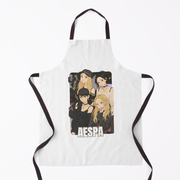 Item preview, Aespa Name Cartoon Illustration Group Members Kpop Collage Design designed and sold by HELL0WBELLO.