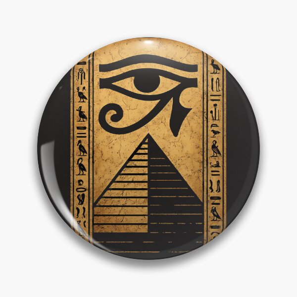 Item preview, Eye of Horus | Ancient Egyptian Symbol with Pyramid and Hieroglyphs designed and sold by Glam-Spot.