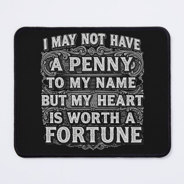 Item preview, I may not have a penny to my name but my heart is worth a fortune designed and sold by FunTimeGifts.