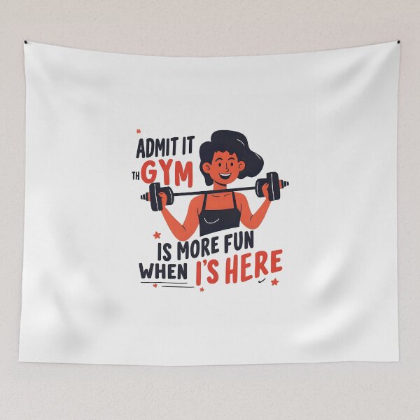 Item preview, Admit It The Gym Is More Fun When I’m Here T-Shirt | Funny Fitness Workout Tee, Funny Shirt, Valentine Shirt gift, Valentine Day Cut File designed and sold by GAIDREDA.