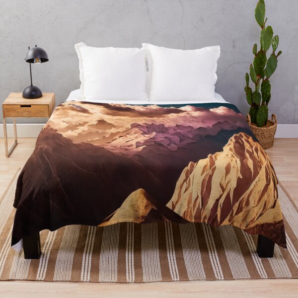 Item preview, Stylized and artistic design of a mountain range at sunset. designed and sold by HEMRO.