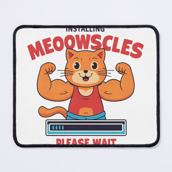 Item preview, Installing Meowscles Please Wait T-Shirt | Funny Cat Gym Workout Tee, Funny Shirt, Valentine Shirt gift, Valentine Day Cut File designed and sold by GAIDREDA.