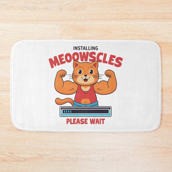 Item preview, Installing Meowscles Please Wait T-Shirt | Funny Cat Gym Workout Tee, Funny Shirt, Valentine Shirt gift, Valentine Day Cut File designed and sold by GAIDREDA.