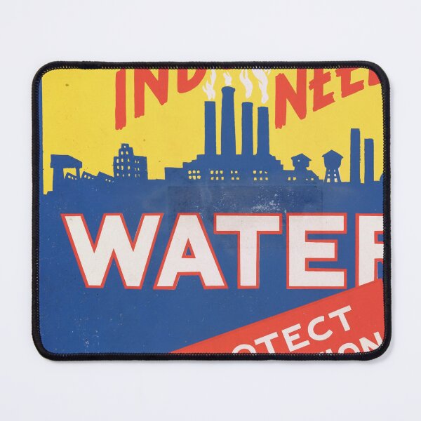 Item preview, Vintage WWII Propaganda Poster | War Industry Needs Water | Bold Colors & Urgent Message | Philadelphia Council of Defense designed and sold by artofuniverse.