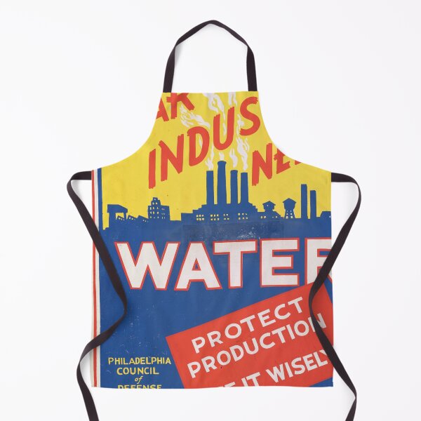 Item preview, Vintage WWII Propaganda Poster | War Industry Needs Water | Bold Colors & Urgent Message | Philadelphia Council of Defense designed and sold by artofuniverse.