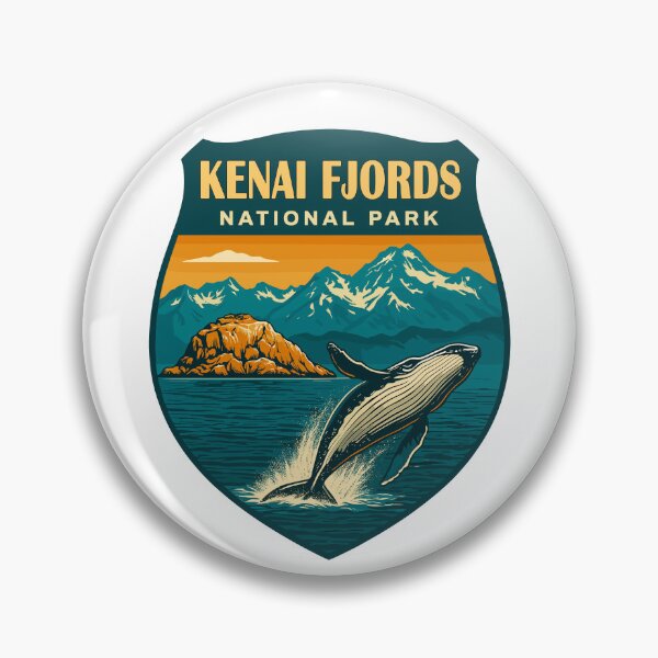 Item preview, Kenai Fjords National Park Retro Glacier Ocean Sticker designed and sold by Ismeal Von.