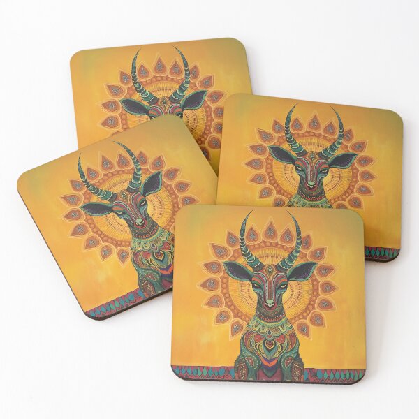 Item preview, Highly detailed digital design of a colorful antelope portrait. designed and sold by HEMRO.