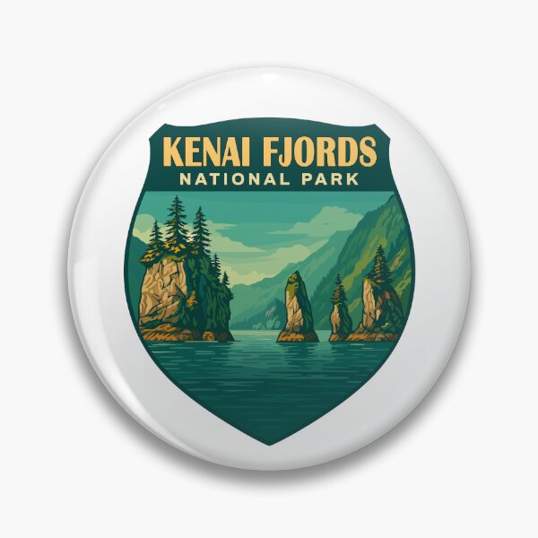 Item preview, Kenai Fjords National Park Retro Glacier Ocean Sticker designed and sold by Ismeal Von.