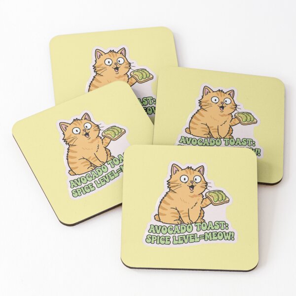 Item preview, Avocado Toast: Spice Level Meow! Meme designed and sold by MattBStickers.