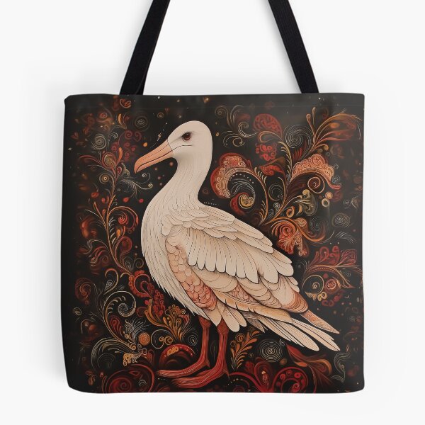 Item preview, Detailed design of a white albatross with stylized ornate feathers. designed and sold by HEMRO.