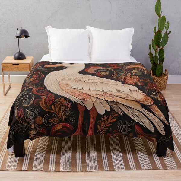 Item preview, Detailed design of a white albatross with stylized ornate feathers. designed and sold by HEMRO.