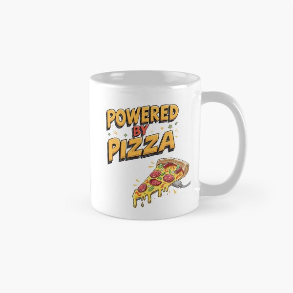 Item preview, Powered by Pizza, pizza lovers, foodie gift designed and sold by MiowandMolly.