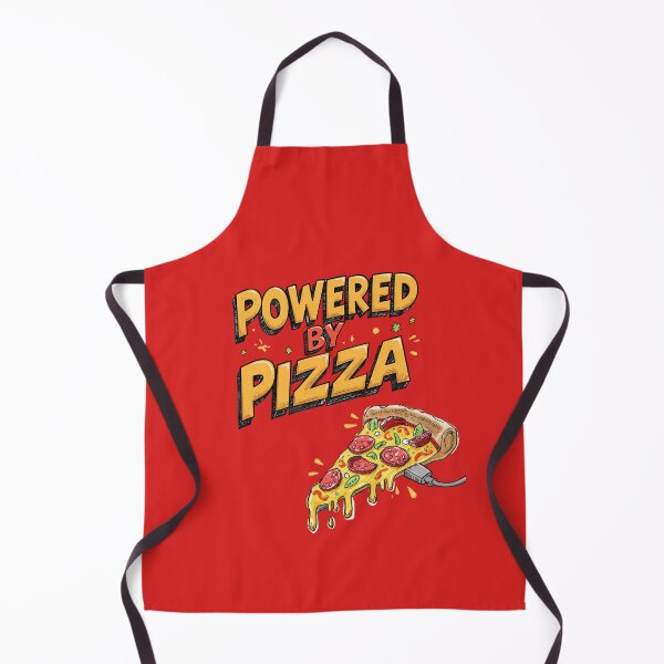 Item preview, Powered by Pizza, pizza lovers, foodie gift designed and sold by MiowandMolly.
