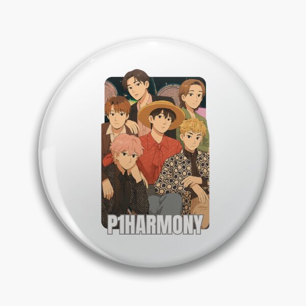 Item preview, P1Harmony Name Cartoon Illustration Group Members Kpop Collage Design designed and sold by HELL0WBELLO.