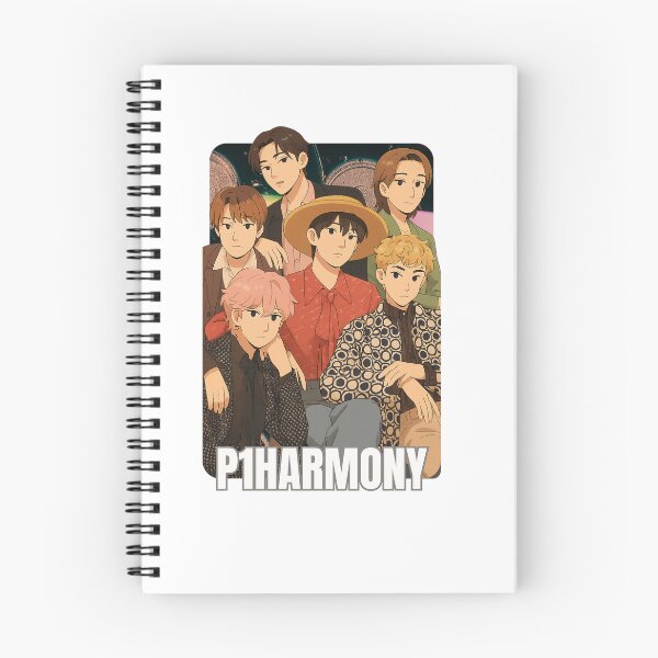 Item preview, P1Harmony Name Cartoon Illustration Group Members Kpop Collage Design designed and sold by HELL0WBELLO.