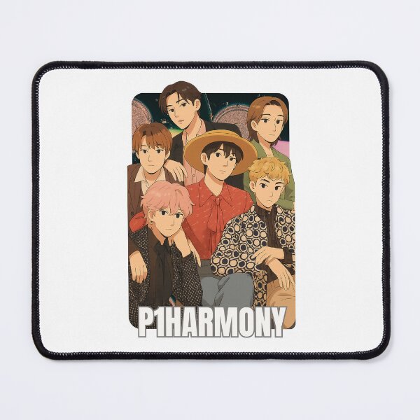 Item preview, P1Harmony Name Cartoon Illustration Group Members Kpop Collage Design designed and sold by HELL0WBELLO.
