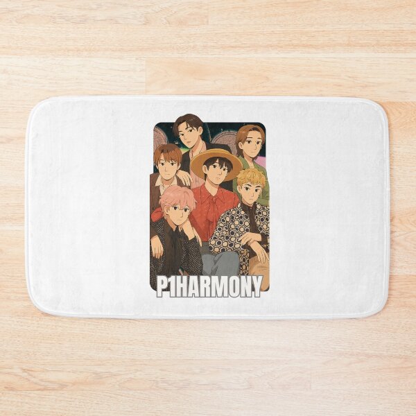 Item preview, P1Harmony Name Cartoon Illustration Group Members Kpop Collage Design designed and sold by HELL0WBELLO.