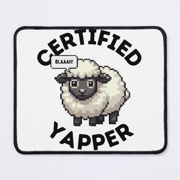 Item preview, Pixel Sheep Certified Yapper designed and sold by HotChicken7.