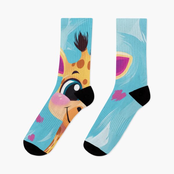 Item preview, A Happy Giraffe design with a Vibrant Blue Background. designed and sold by HEMRO.