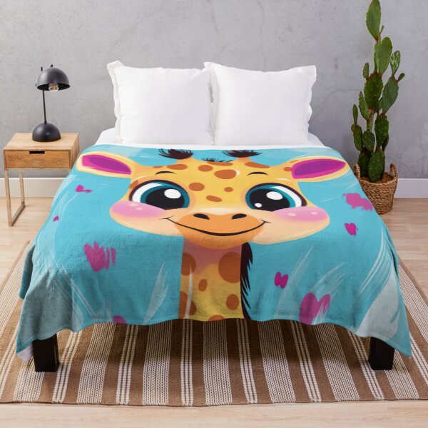 Item preview, A Happy Giraffe design with a Vibrant Blue Background. designed and sold by HEMRO.