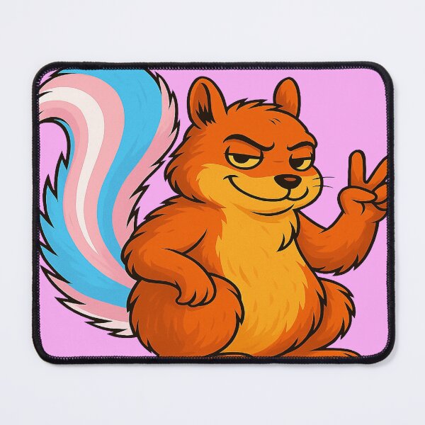 Item preview, Proud Trans Rights Squirrel designed and sold by SecretSquirrellDesigns.