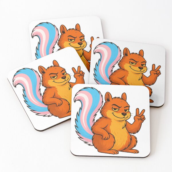 Item preview, Proud Trans Rights Squirrel designed and sold by SecretSquirrellDesigns.