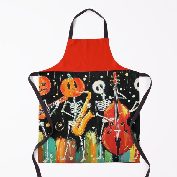 Item preview, Swing Into Halloween Fun with Skeleton Jazz Band Pumpkins and Festive Colors designed and sold by OlfactoART Studio.