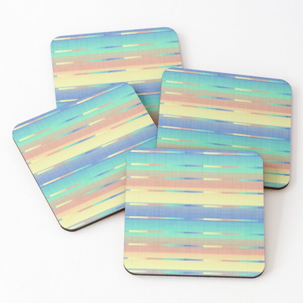 Item preview, Barkcloth Pastel Summer Stripe designed and sold by Sharon Schwalbe.