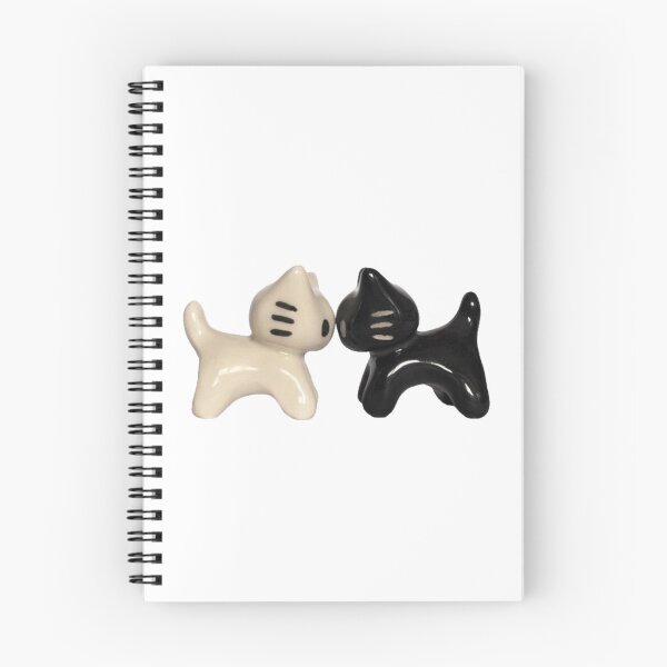 Item preview, black and white porcelain kitties sticker designed and sold by inainart.